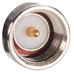 压接式连接器 ，Shrouded SMA公头直角式，用于RG58、低损耗195系列线缆的图片