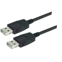 USB2.0 线缆组件, 自锁 A 型公头 / 自锁 A 型公头, 0.5m, 黑色的图片