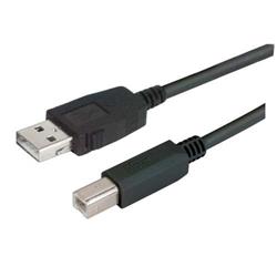 USB2.0 线缆组件, 自锁 A 型公头 / 标准B 型公头, 2.0m, 黑色的图片