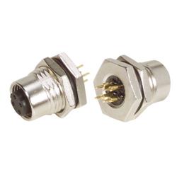 M12 4针母头PCB安装连接器的图片