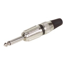TS 1/4in连接器，公头，黑色标识带的图片
