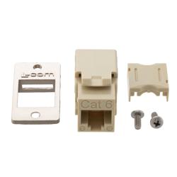 6类ECF Keystone插座，110/RJ45 EIA568A/B，乳白色的图片