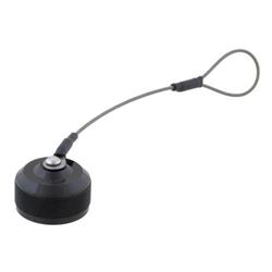 Dust Cap + Lanyard for Ruggedized In-line Receptacle, Electroless Nickel的图片