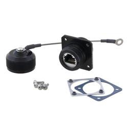 Cat6, Flange Mount, Electroless Nickel finish with Grounding Shield, Mounting Hardware & DC的图片
