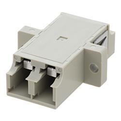 LC Shutter Coupler, Duplex, With Flange, Beige的图片