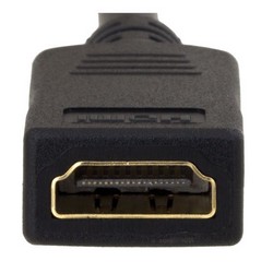HDMI直角A型公头至HDMI A型母头转接线的图片