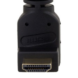 HDMI直角A型公头至HDMI A型母头转接线的图片