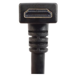 具有以太网功能的低烟无卤高速HDMI 线缆，公头/公头直角式向上出线，0.5m的图片