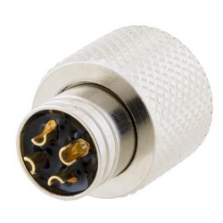 M12 4 Position D-code Mold Connector, Female, Shielded的图片