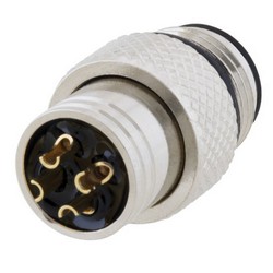 M12 4 Position D-code Mold Connector, Male, Shielded的图片
