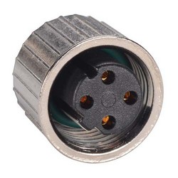 M12 4针D编码公头/母头线缆，0.5m的图片
