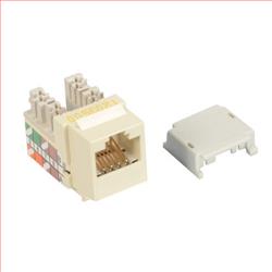 OCC 6类Keystone水晶头母座，110/RJ45，EIA568A/B，白的图片