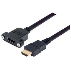 具有以太网功能的高速HDMI 线缆，公头/面板安装母头，4.0m的图片