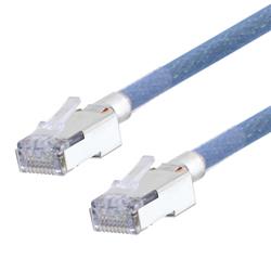 Category 5e Slim Aerospace Ethernet Cable High-Temp Double Shielded FEP Blue RJ45, 5.0ft的图片