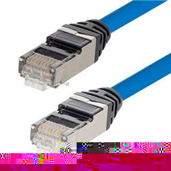 Category 6a Slim Ethernet Assembly, Shielded, CMP Plenum +105°C High Temp, Blue, 3.0Ft的图片