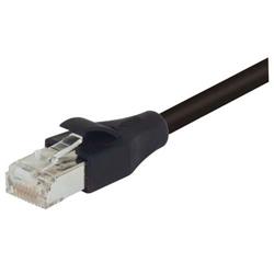 双屏蔽低烟无卤26AWG多股6类RJ45/RJ45跳线，黑，3英尺（0.9米）的图片