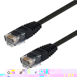 Category 6 Flat Patch Cable, RJ45 / RJ45, Black, 20.0 ft的图片
