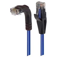 6类直角型RJ45以太网跳线，直通/直角下出线，蓝，1英尺（0.3米）的图片