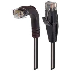 6类直角型RJ45以太网跳线，直通/直角下出线，黑，1英尺（0.3米）的图片