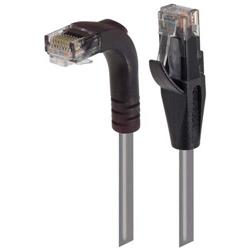 6类直角型RJ45以太网跳线，直通/直角下出线，灰，30英尺（9.1米）的图片