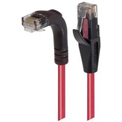 6类直角型RJ45以太网跳线，直通/直角下出线，红，20英尺（6.1米）的图片