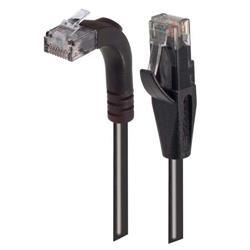 6类直角型RJ45以太网跳线，直通/直角上出线，黑，1英尺（0.3米）的图片