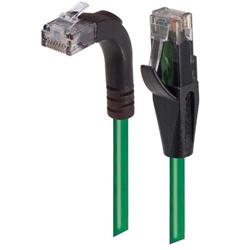 6类直角型RJ45以太网跳线，直通/直角上出线，绿，20英尺（6.1米）的图片