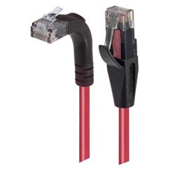 6类直角型RJ45以太网跳线，直通/直角上出线，红，10英尺（3米）的图片