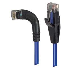 6类直角型RJ45以太网跳线，直通/直角左出线，蓝，1英尺（0.3米）的图片