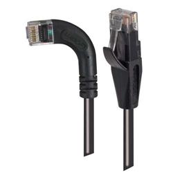 6类直角型RJ45以太网跳线，直通/直角左出线，黑，1英尺（0.3米）的图片