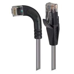 6类直角型RJ45以太网跳线，直通/直角左出线，灰，30英尺（9.1米）的图片
