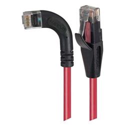 6类直角型RJ45以太网跳线，直通/直角左出线，红，3英尺（0.9米）的图片