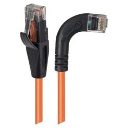 6类直角型RJ45以太网跳线，直通/直角右出线，橙，1英尺（0.3米）的图片