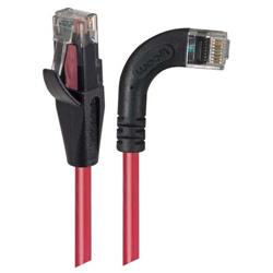 6类直角型RJ45以太网跳线，直通/直角右出线，红，7英尺（2.1米）的图片