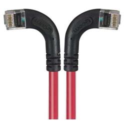 6类直角型RJ45以太网跳线，直角左出线/直角右出线，红，1英尺（0.3米）的图片