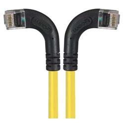 6类直角型RJ45以太网跳线，直角左出线/直角右出线，黄，7英尺（2.1米）的图片