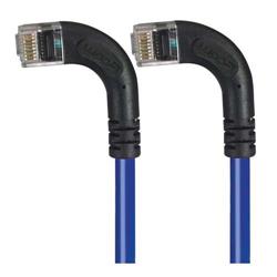 6类直角型RJ45以太网跳线，直角左出线/直角左出线，蓝，5英尺（1.5米）的图片