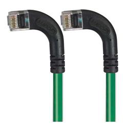 6类直角型RJ45以太网跳线，直角左出线/直角左出线，绿，1英尺（0.3米）的图片