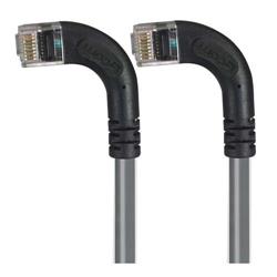 6类直角型RJ45以太网跳线，直角左出线/直角左出线，灰，2英尺（0.6米）的图片