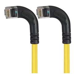 6类直角型RJ45以太网跳线，直角左出线/直角左出线，黄，10英尺（3米）的图片