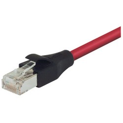 屏蔽6类线缆，RJ45/RJ45，低烟无卤外被，红，7英尺（2.1米）的图片