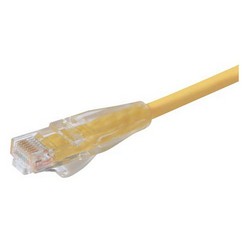特优型6类线缆，RJ45/RJ45，黄，1英尺（0.3米）的图片