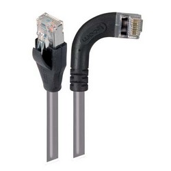 超5类屏蔽直角型跳线，右出线/直通，灰，5英尺（1.5米）的图片