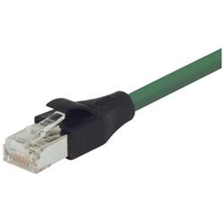 超5类屏蔽EIA568标准跳线，RJ45/RJ45，绿，7英尺（2.1米）的图片