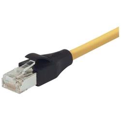 超5类屏蔽EIA568标准跳线，RJ45/RJ45，黄，7英尺（2.1米）的图片