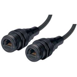 IP68级加固型超5类线缆，RJ45插座/RJ45插座，阳极化抛光，配置FR-TPE线缆和防尘帽，1米的图片