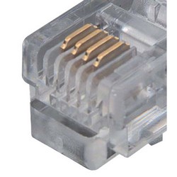 5类屏蔽USOC-4跳线，RJ11水晶头/RJ11，25英尺（7.6米）的图片