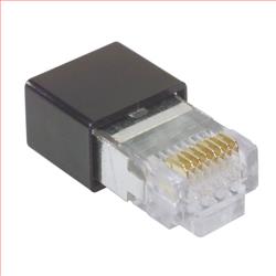 水晶头，RJ45（8×8），5类/超5类，屏蔽，带后壳，袋装出售的图片