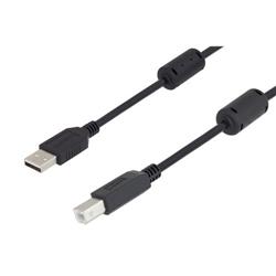 USB 2.0线缆，A型公头/B型公头，带磁环，3米的图片