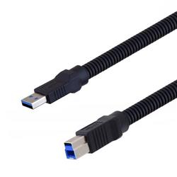 塑料铠装USB 3.0线缆，A型/B型，长度0.5米的图片